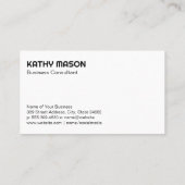 Monogramm | Schwarze Textur Visitenkarte (Rückseite)