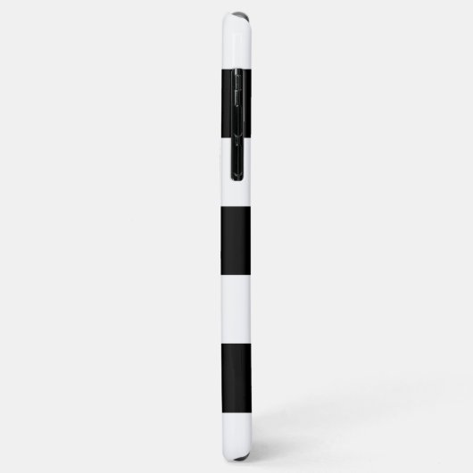 Monogramm schwarze und weiße Streifen Case-Mate iPhone Hülle (Hinten/Links)