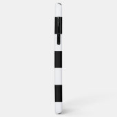 Monogramm schwarze und weiße Streifen Initial A Case-Mate iPhone Hülle (Hinten/Links)