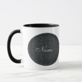 Monogramm Schwarzer Flora Tasse (Links)