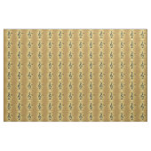 Monogramm Schwarzer Kleber auf goldenen Streifen Stoff (Yard (91,4 cm))