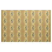 Monogramm Schwarzer Kleber auf goldenen Streifen Stoff (Fat Quarter (45,7 x 55,9 cm))