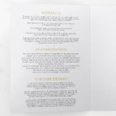 Monogramm Schwarzes UAWG Dreifach Gefaltete Einladung (Innen Erste Seite)