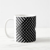 Monogramm Schwarzweißmuster Kaffeetasse (Links)