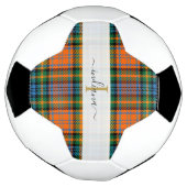 Monogramm Script Anfangsname Kariert Tartan Fußball (Gedreht)