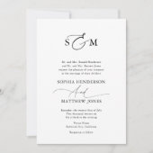 Monogramm Script-Format für altes Geld Hochzeit Einladung (Vorderseite)