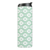 Monogramm Seafoam und Grau Aztec Thermosbecher (Nach links gedreht)
