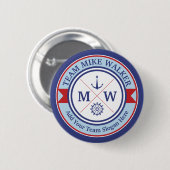 Monogramm-Seelogo-Anker-Rad-Helm-Motto Button (Vorne & Hinten)