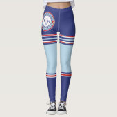 Monogramm-Seelogo-Anker-Rad-Helm-Motto Leggings (Vorderseite)