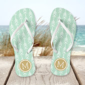 Monogramm Seeoam und Gold Arrows Badesandalen