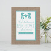 Monogramm Seepferd Brautparty Rezept Dividende (Stehend Vorderseite)