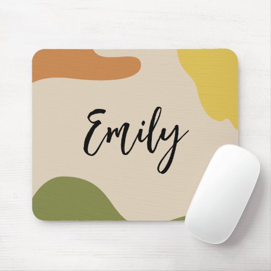 Monogramm Sehr farbig abstrakt Minimalistisch rosa Mousepad (Mit Mouse)