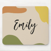 Monogramm Sehr farbig abstrakt Minimalistisch rosa Mousepad (Vorne)