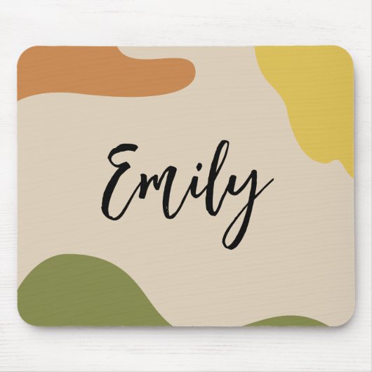 Monogramm Sehr farbig abstrakt Minimalistisch rosa Mousepad (Vorne)