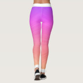 Monogramm seitliche Streifen auf glänzend rosa Tex Leggings (Rückseite)