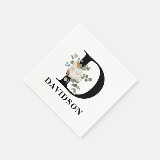 Monogramm Serviette (Ecke)