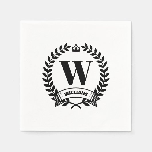Monogramm Serviette (Vorderseite)