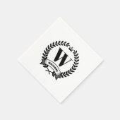 Monogramm Serviette (Ecke)