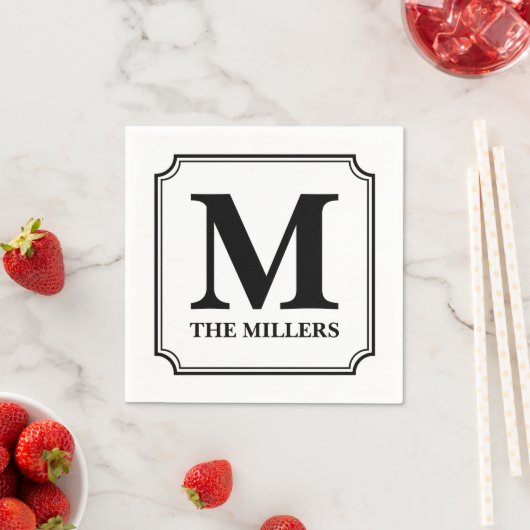 Monogramm Serviette (Beispiel)