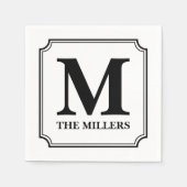 Monogramm Serviette (Vorderseite)