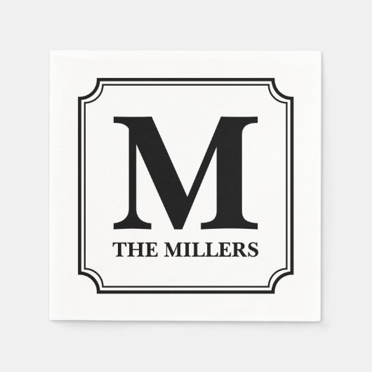 Monogramm Serviette (Vorderseite)