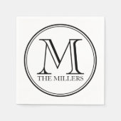 Monogramm Serviette (Vorderseite)