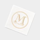 Monogramm Servietten Mit Folie (Links)