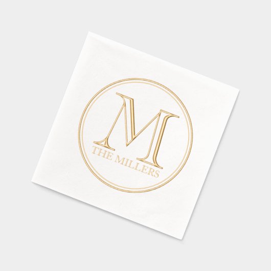 Monogramm Servietten Mit Folie (Links)