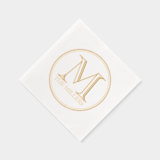 Monogramm Servietten Mit Folie (Rechts)