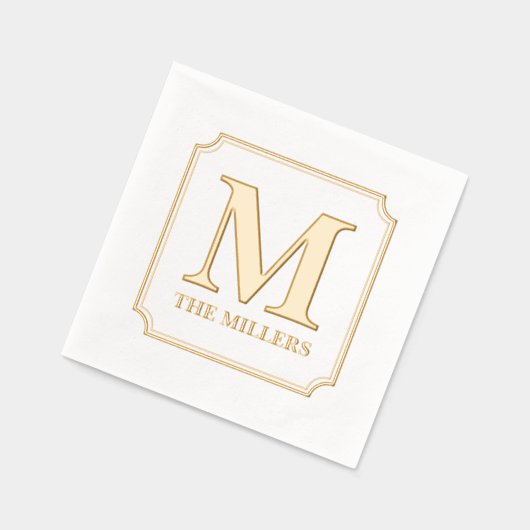 Monogramm Servietten Mit Folie (Links)