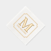 Monogramm Servietten Mit Folie (Rechts)