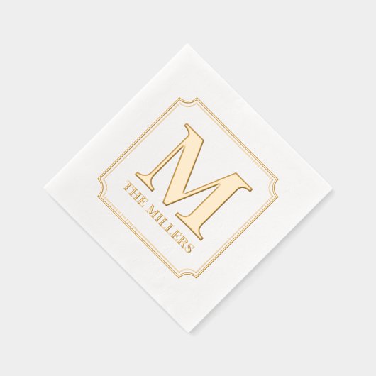 Monogramm Servietten Mit Folie (Rechts)