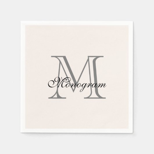Monogramm-Servietten Serviette (Vorderseite)