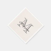 Monogramm-Servietten Serviette (Ecke)