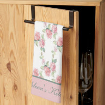 Monogramm Shabby Chic Rosa Blumenmuster