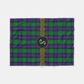 Monogramm Shaw Tartan Fleecedecke (Vorderseite (Horizontal))