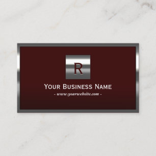 Monogramm Siegel Brown Business Card Visitenkarte