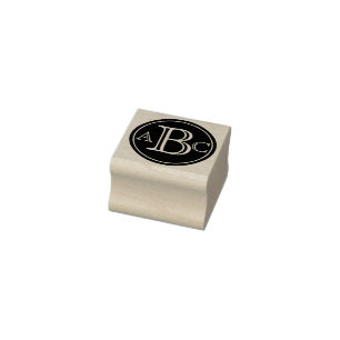 Monogramm-Siegel mit drei Buchstaben Gummistempel