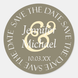 Monogramm-Siegel Runder Aufkleber