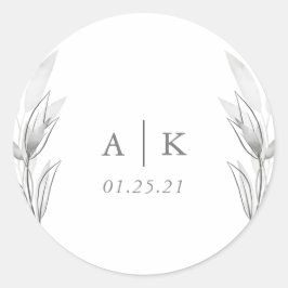 Monogramm-Siegel Runder Aufkleber