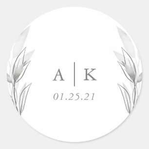 Monogramm-Siegel Runder Aufkleber