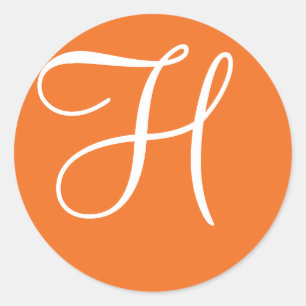 Monogramm-Siegel-Wedelkleber Runder Aufkleber