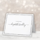 Monogramm-Signatur vom Schreibtisch der Karte