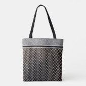 Monogramm Silber Glitter und schwarze modische Chi Tasche (Rückseite)