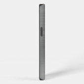 Monogramm Silber Grau Gebürstetes Metall iPhone Hülle (Rechte Seite)