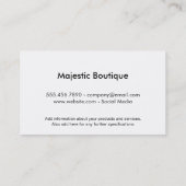 Monogramm | Silber Visitenkarte (Rückseite)