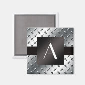 Monogramm-Silberblech Magnet (Vorderseite/Rückseite)