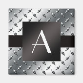 Monogramm-Silberblech Magnet (Vorne)