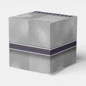 Monogramm-Silberfolie Geschenkschachtel (Rückseite)