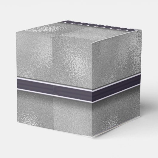 Monogramm-Silberfolie Geschenkschachtel (Rückseite)